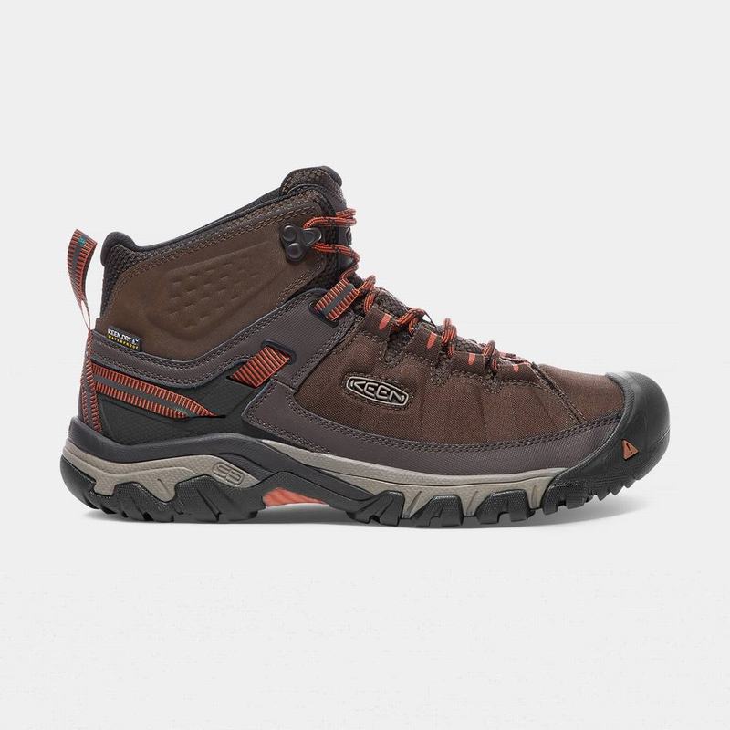 Keen Targhee Exp Waterproof Mid Mens Hiking Boots Dark Brown Outlet (2796-VLZOE)